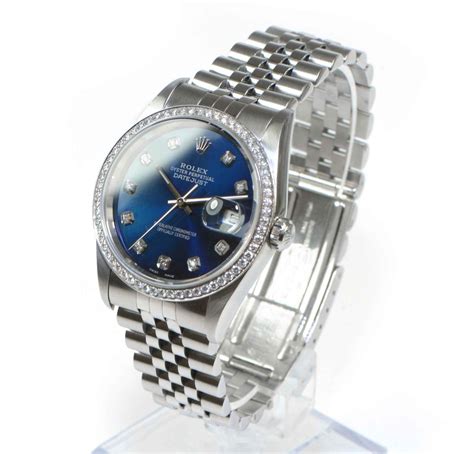 rolex blue dial sunburst datejust jubilee